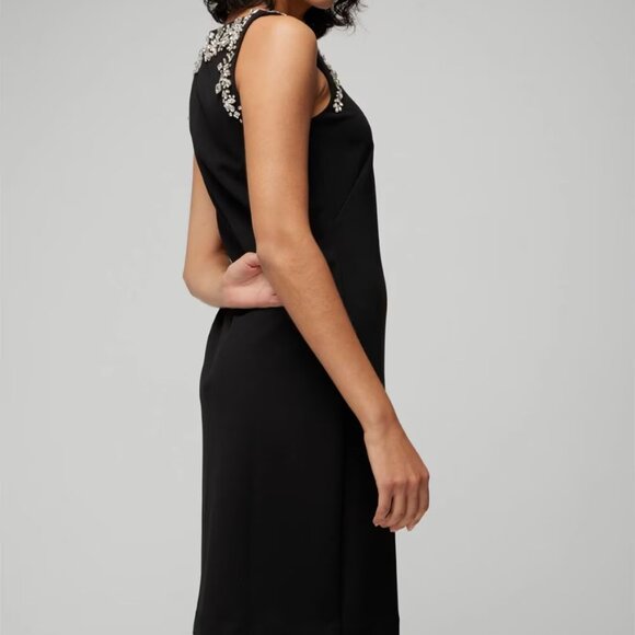 nwt white house black market rhinestone embellished shift dress xs $225 tags - Picture 3 of 3